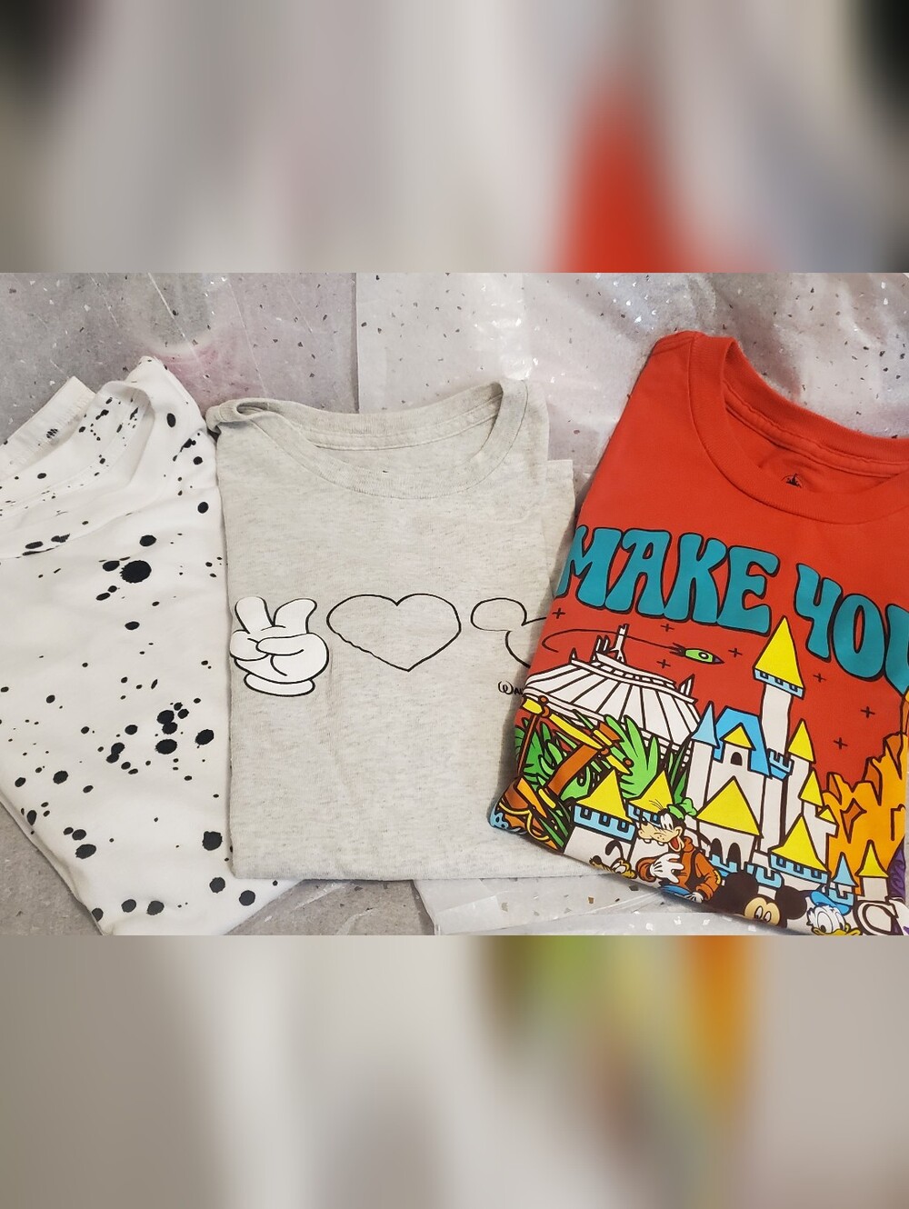 Bundle Of 3 Disney Parks T-Shirts Size Medium Stitch Mickey And Friends